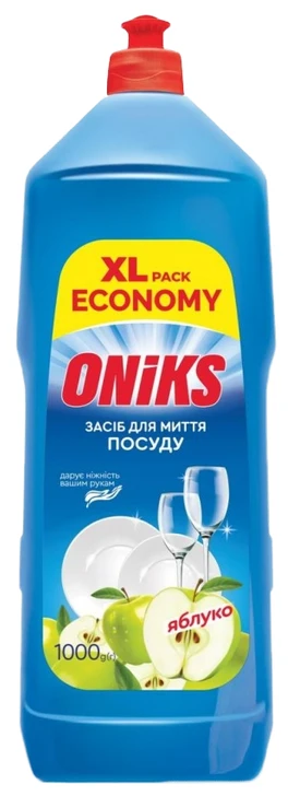 Засіб для ручного миття посуду ONIKS Яблуко, 1000 г